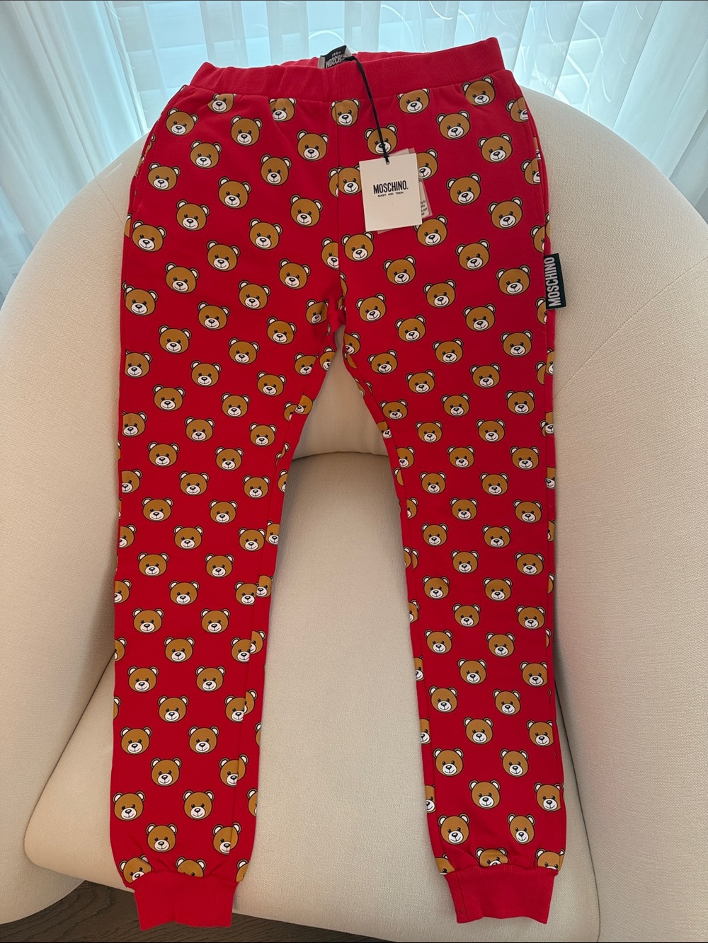 Moschino Kids/Teens 14 y.o. Red Teddy Bear Joggers